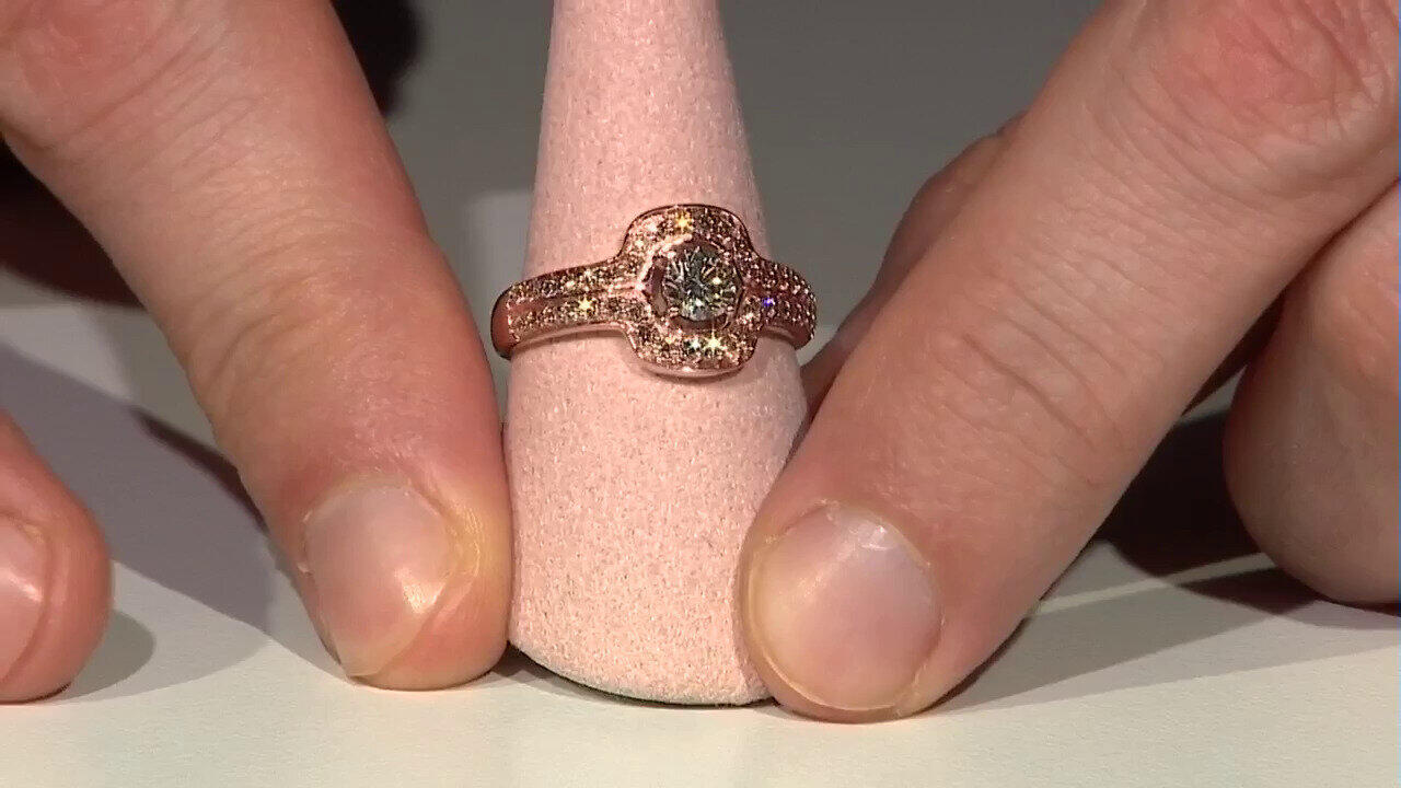 Video Anillo en oro con Diamante rosa de Francia de Argyle VS1 (Annette)