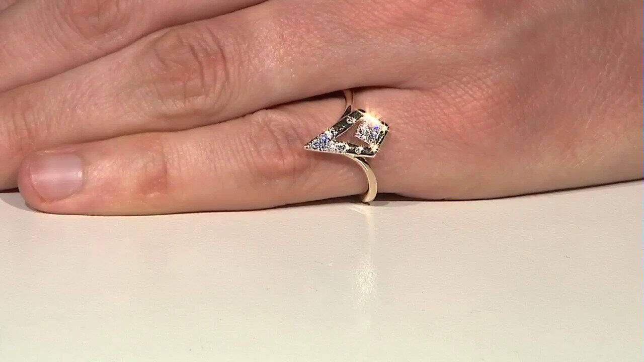 Video Bague en or et Diamant VVS1 (G) (Annette)