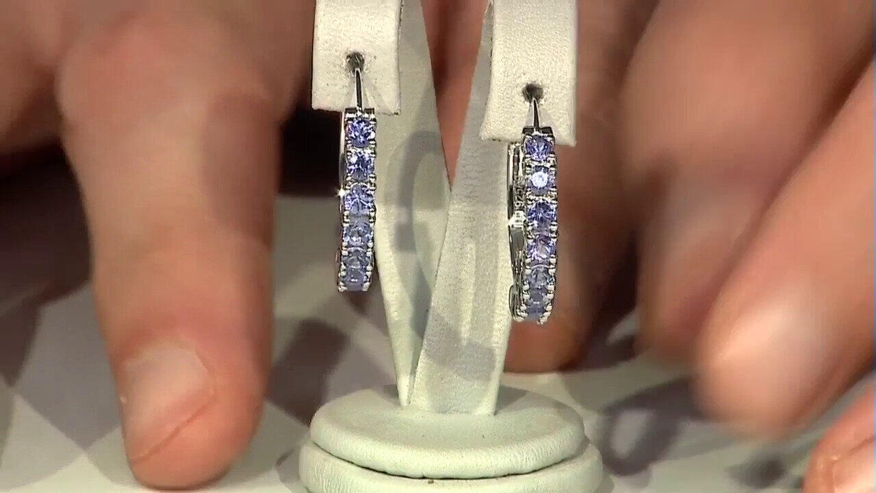 Video Pendientes en plata con Tanzanita