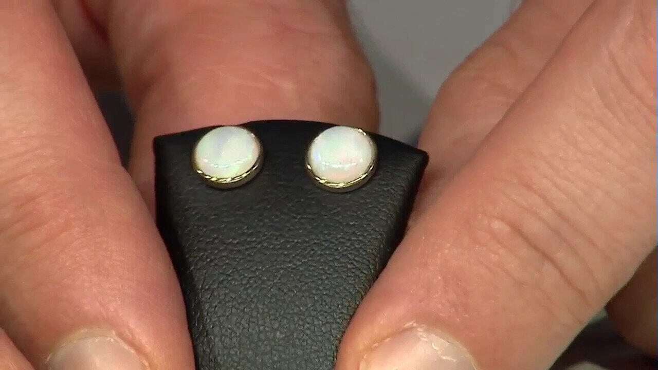 Video Orecchini in oro con Opale Bianco