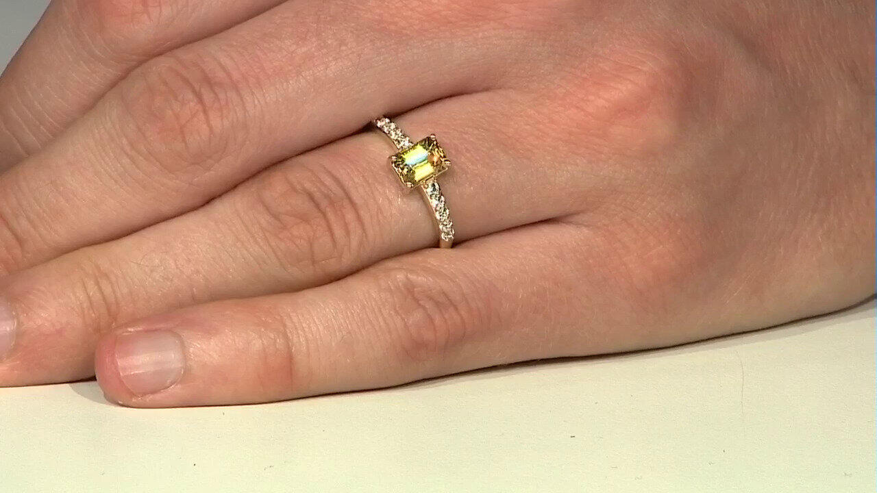 Video Anillo en oro con Zircón amarillo