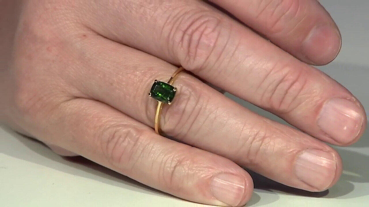 Video Bague en argent et Diopside de Russie