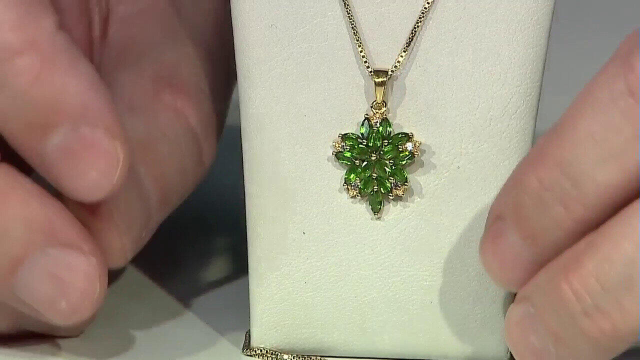 Video Ciondolo in argento con Diopside Russo
