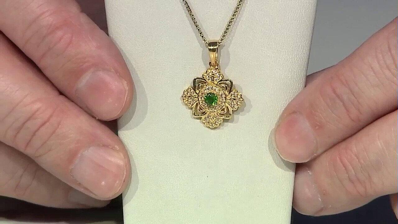 Video Ciondolo in argento con Diopside Russo