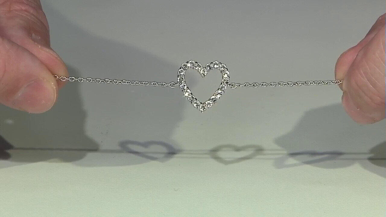 Video White Topaz Silver Bracelet