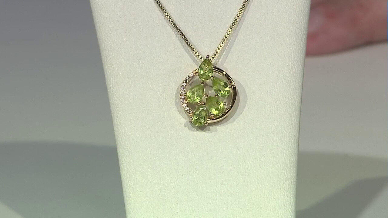 Video Pendentif en argent et Péridot