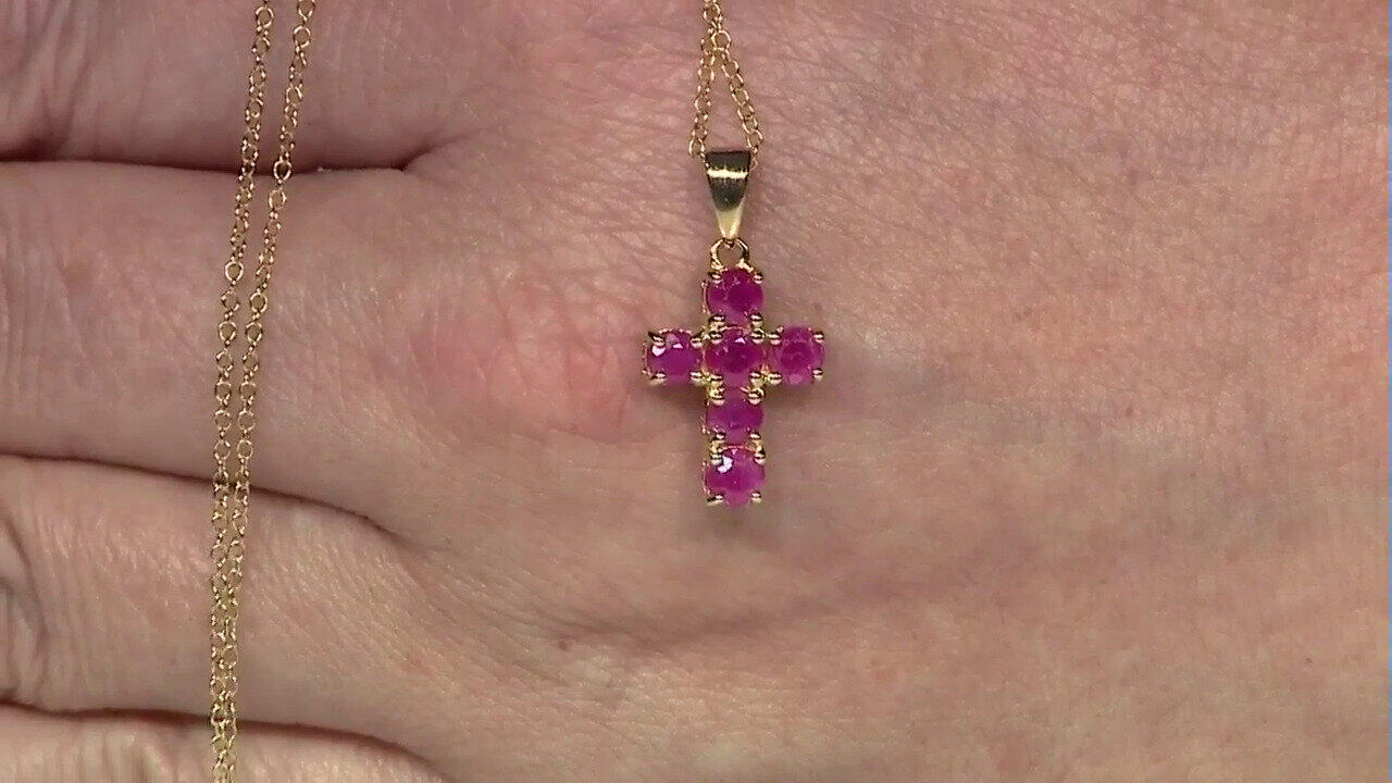 Video Collana in argento con Rubino della Birmania