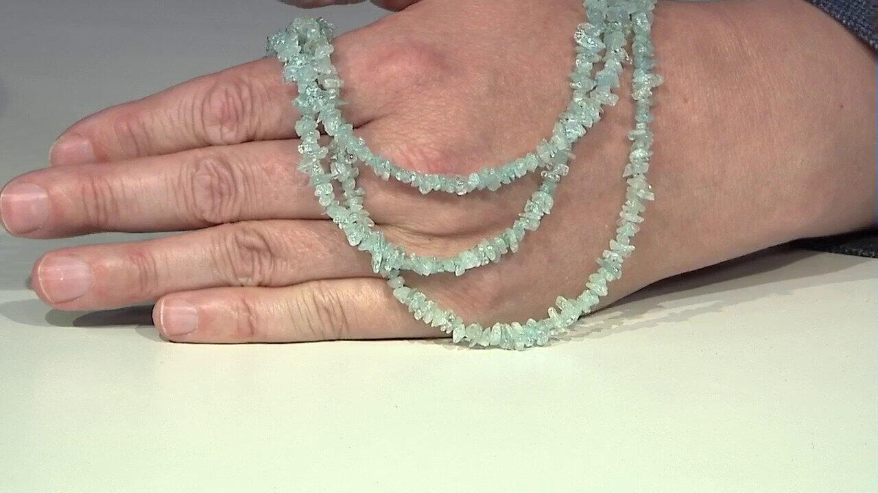 Video Collana in argento con Acquamarina Brasiliana