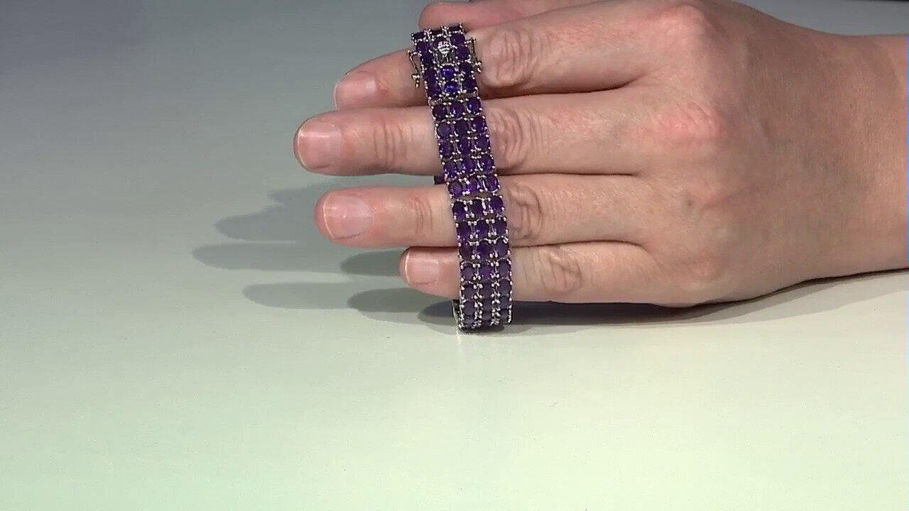 Video Sambia-Amethyst-Silberarmband