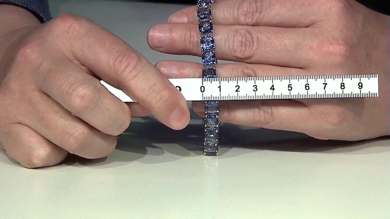 Video Bracelet en argent et Quartz mystique bleu