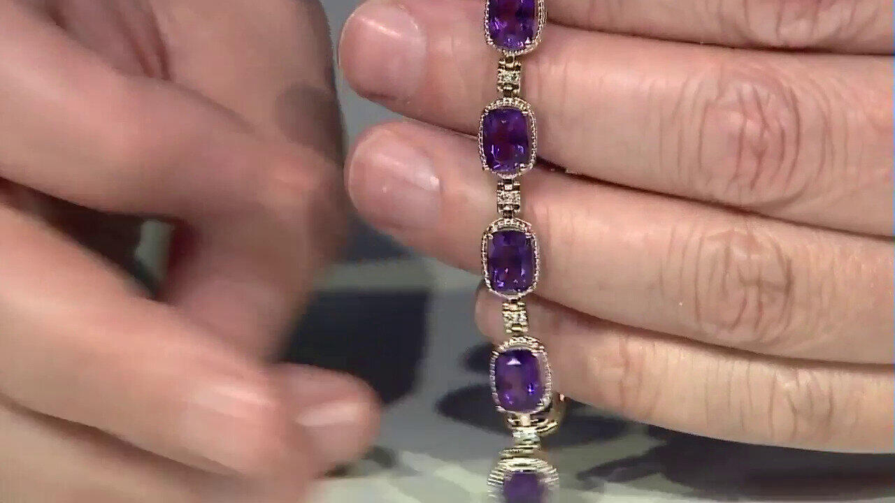 Video Bracelet en argent et Améthyste de Zambie