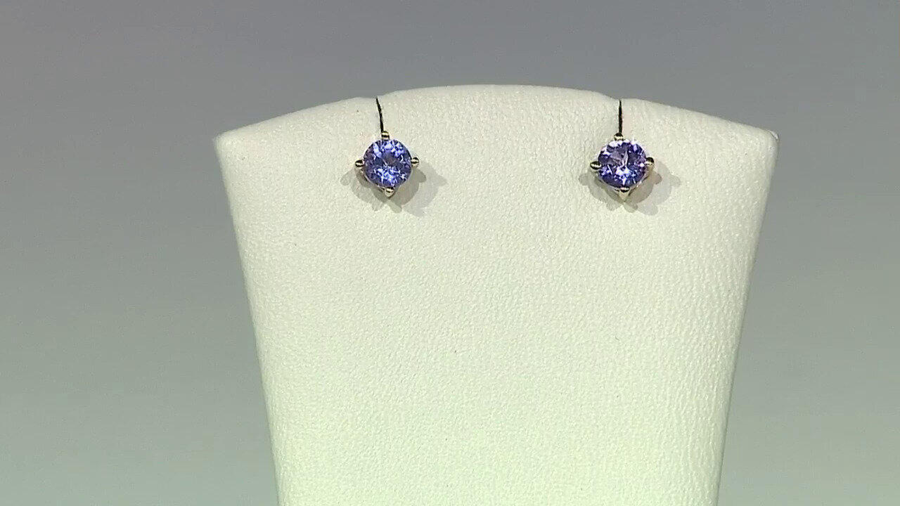 Video Boucles d'oreilles en argent et Tanzanite