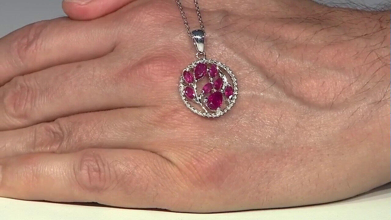 Video Collana in argento con Rubino del Madagascar