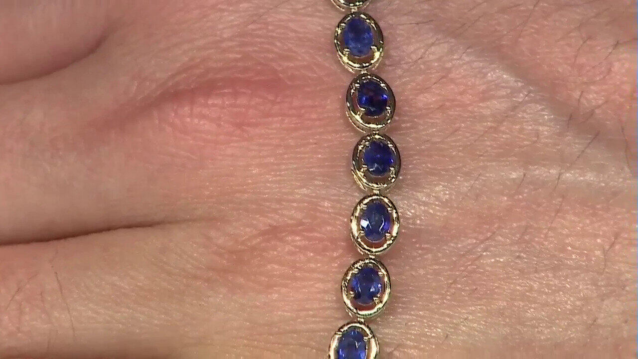 Video Brazalete en plata con Zafiro azul de Madagascar