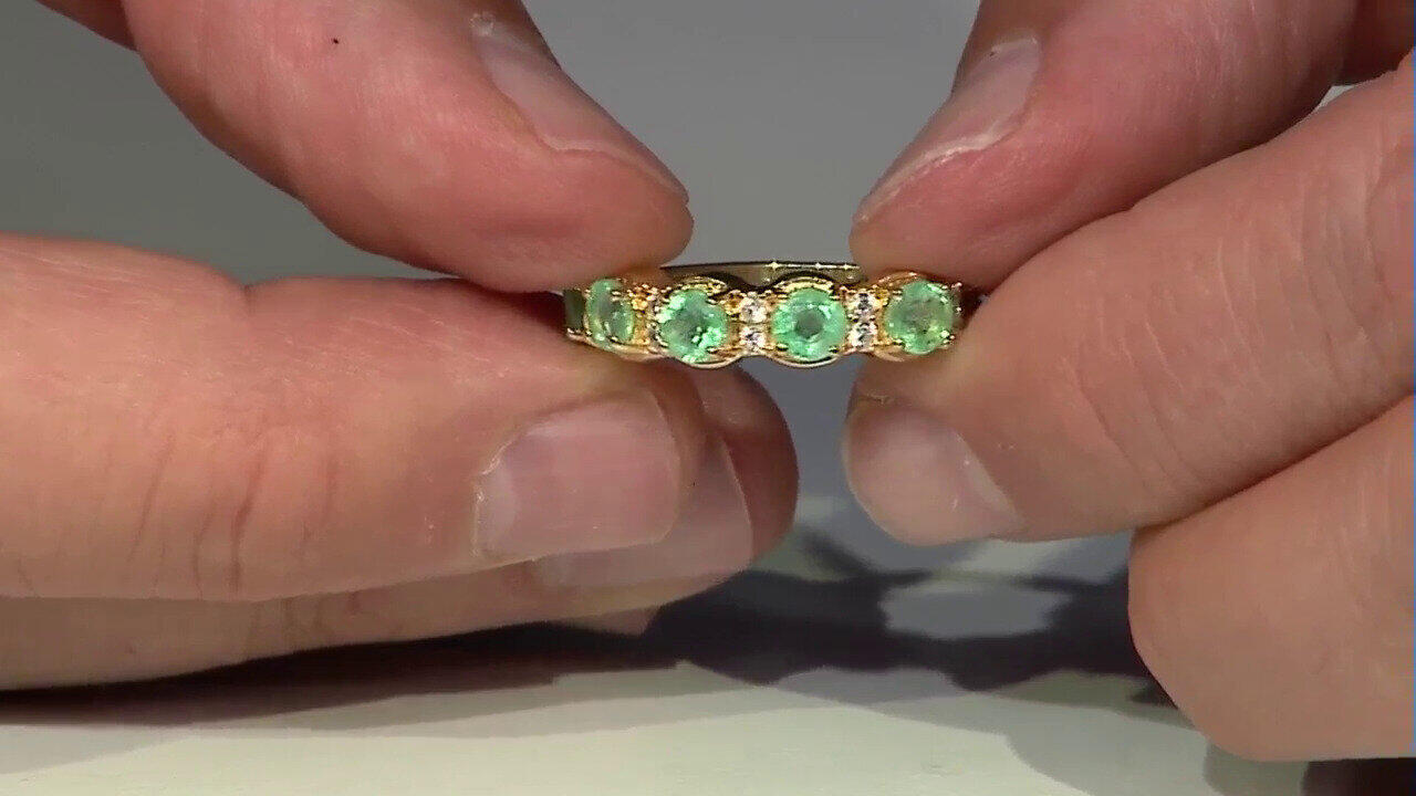 Video Bague en argent et Emeraude de Russie