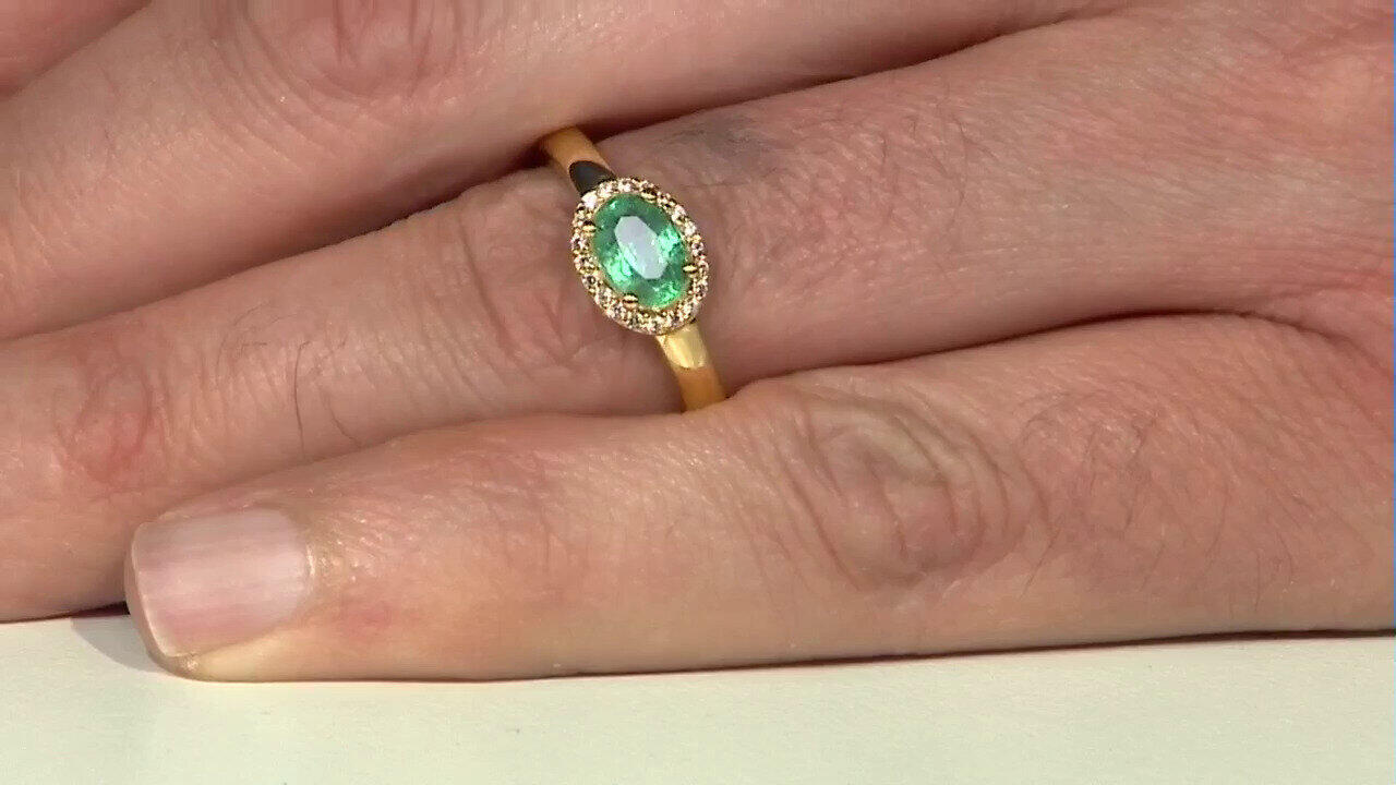 Video Bague en argent et Emeraude de Russie