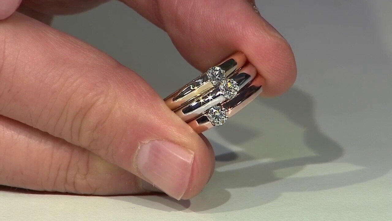 Video Gouden ring met een IF (G) Diamant (de Melo)
