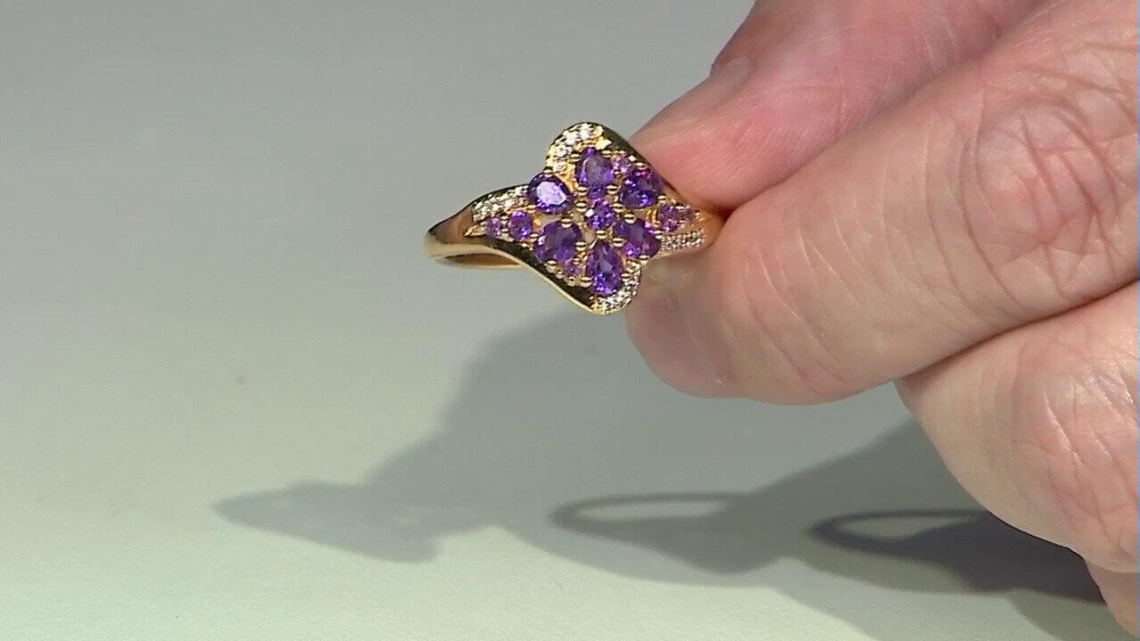 Video Amethyst Silver Ring