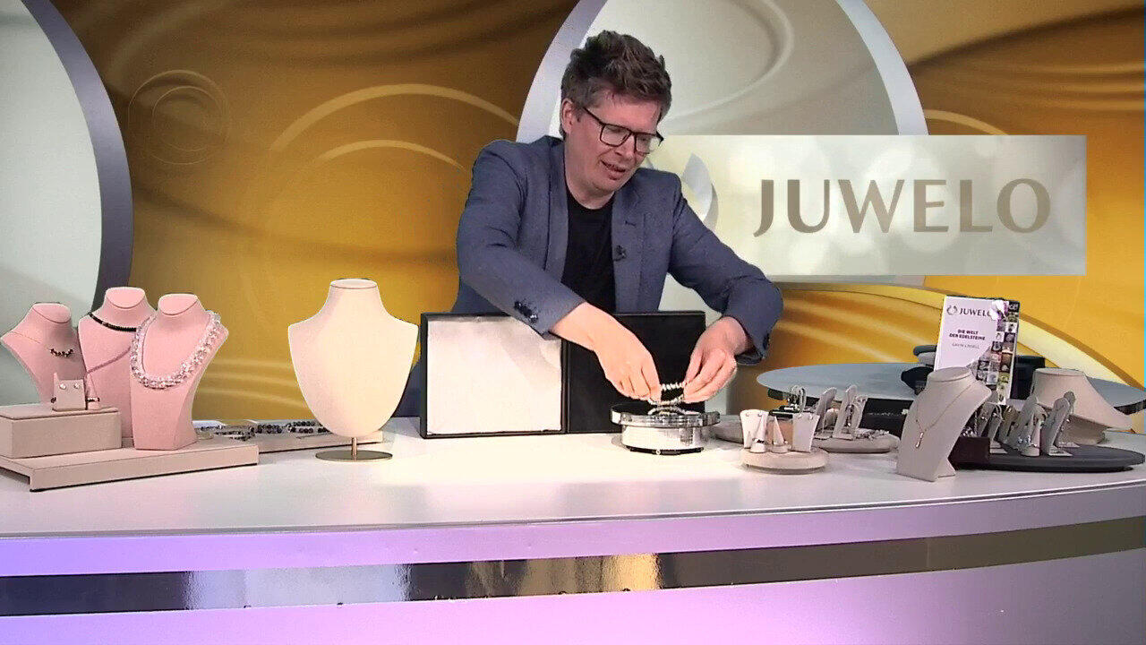 Video Collana in argento con Quarzo Bianco