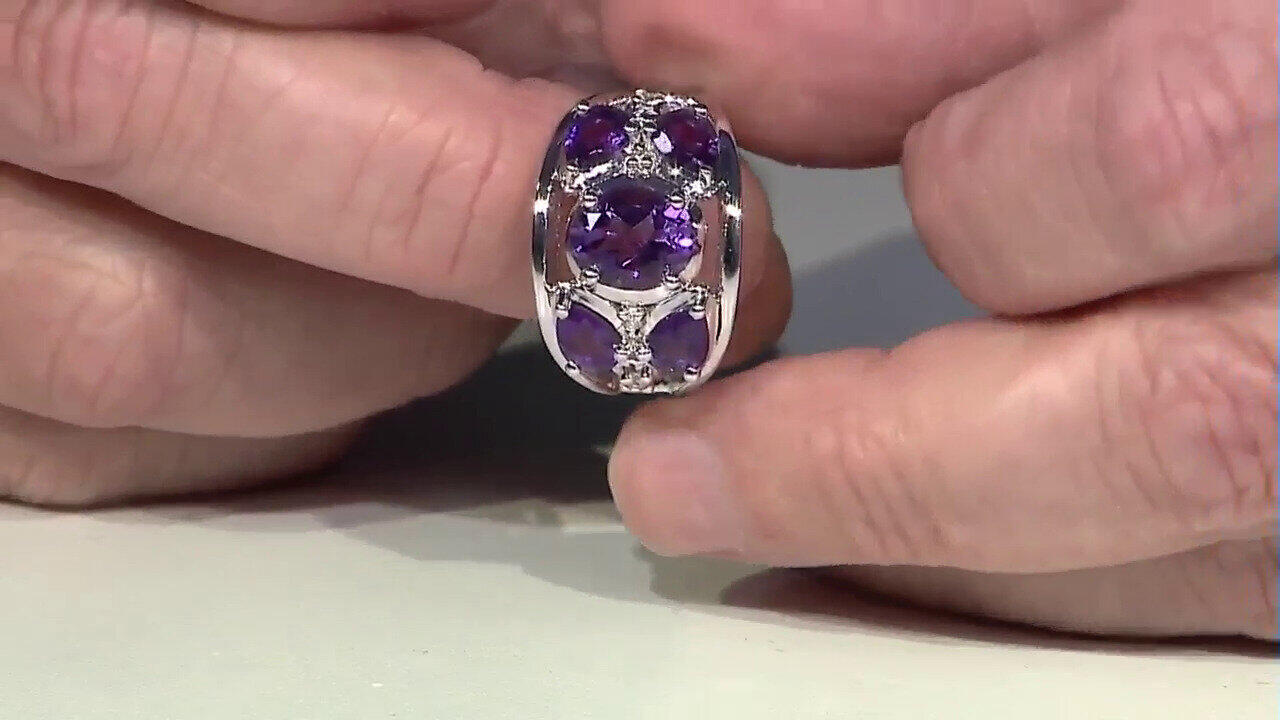 Video Bague en argent et Améthyste du Maroc