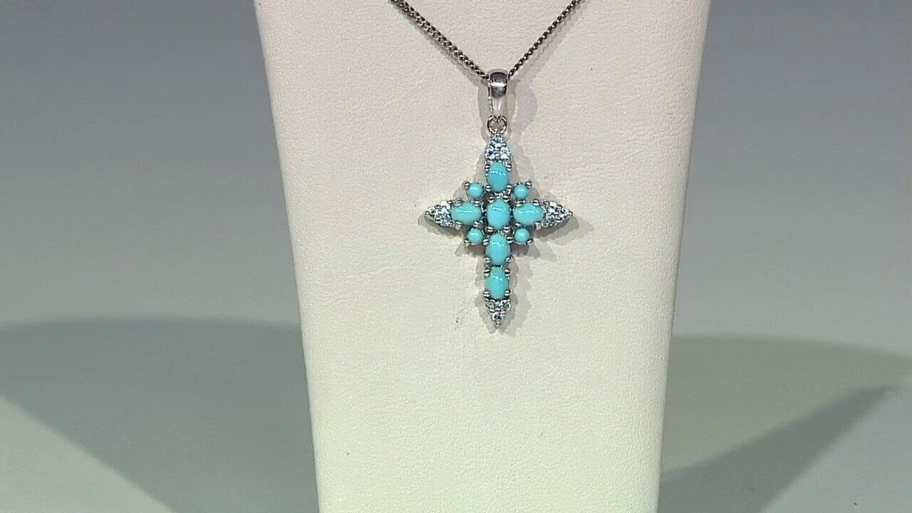 Video Sleeping Beauty Turquoise Silver Pendant
