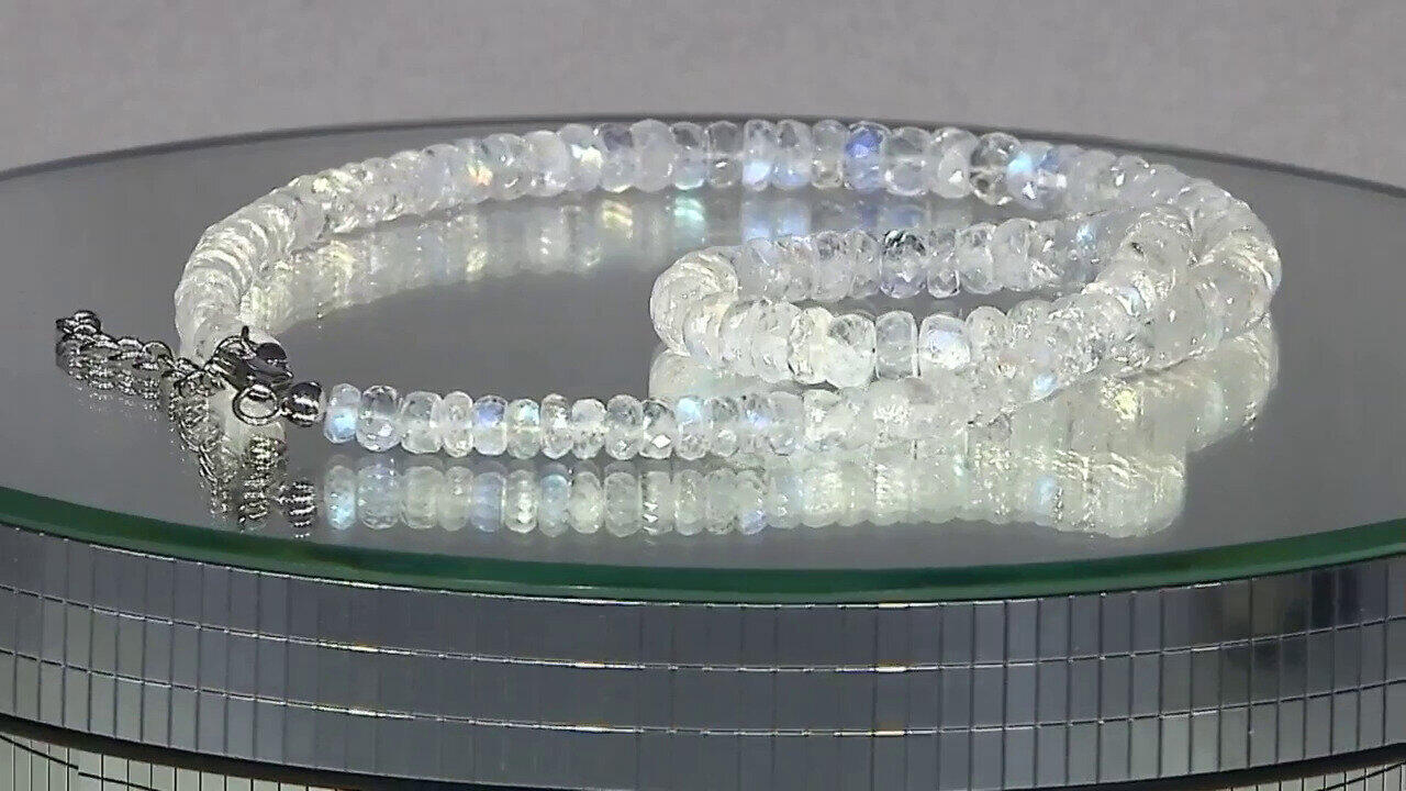 Video Collana in argento con Pietra di Luna Arcobaleno