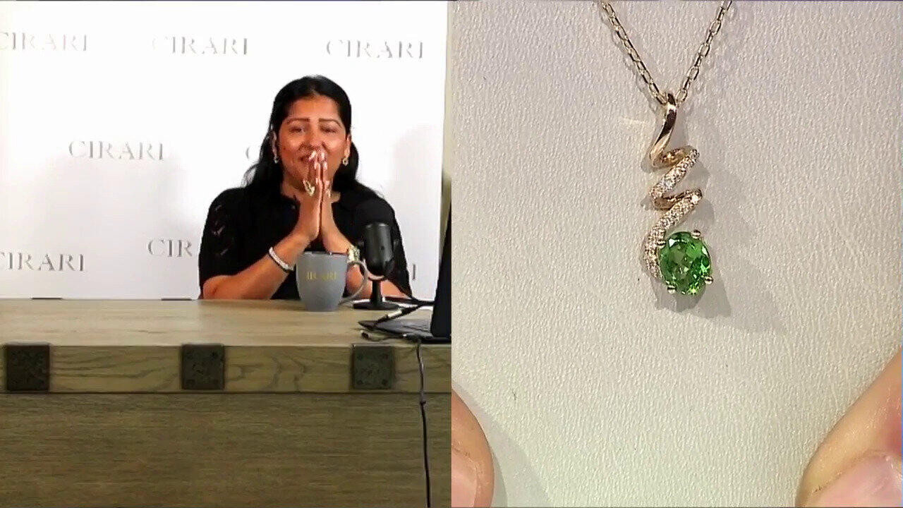 Video Collier en or et Grenat Tsavorite du Kenya (CIRARI)