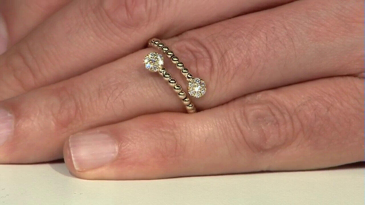 Video 14K I1 (H) Diamond Gold Ring (CIRARI)