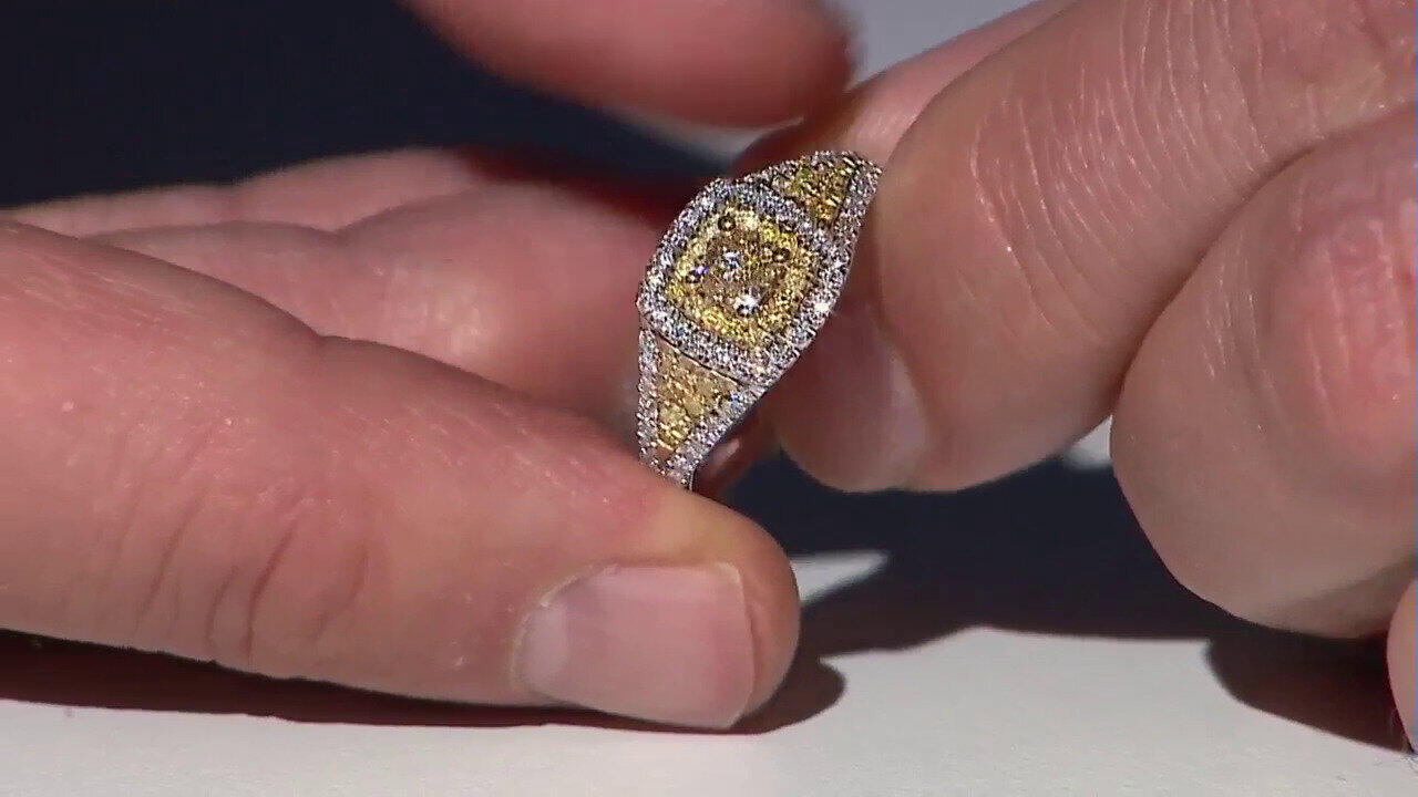 Video Anello in oro con Diamante Giallo SI2 (CIRARI)