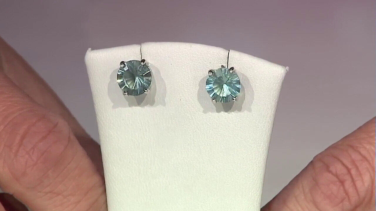 Video Pendientes en plata con Fluorita verde