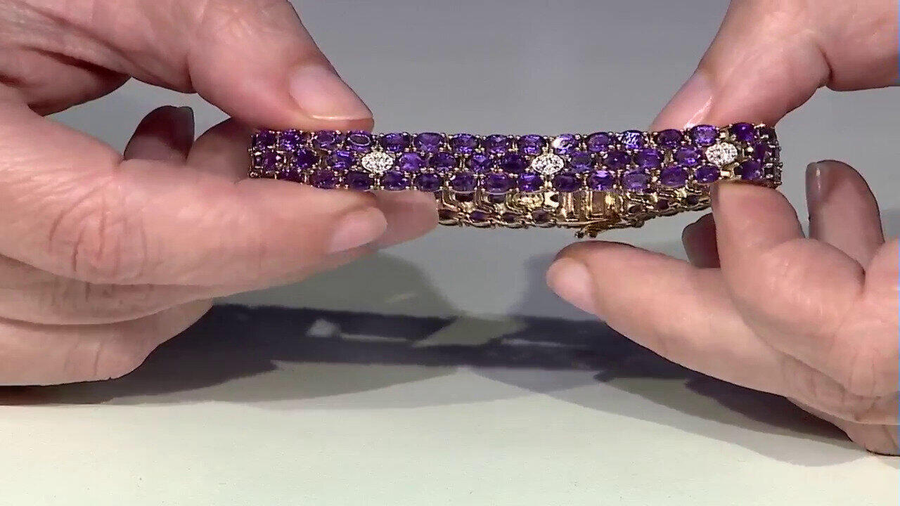 Video Zambian Amethyst Silver Bracelet
