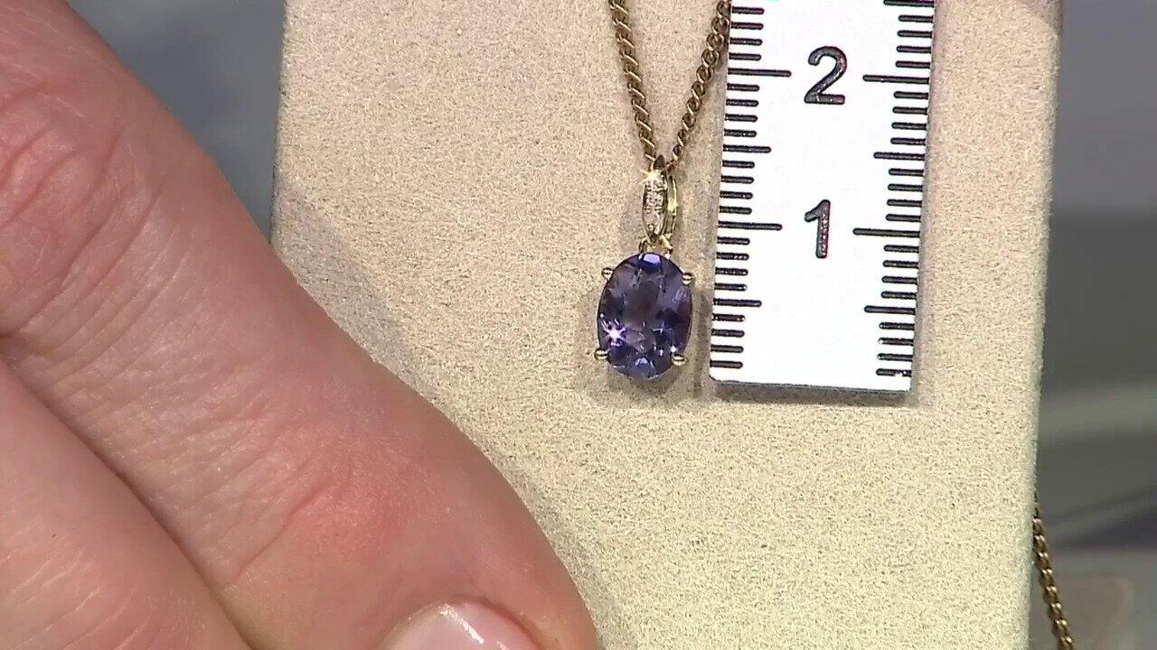 Video Pendentif en or et Iolite