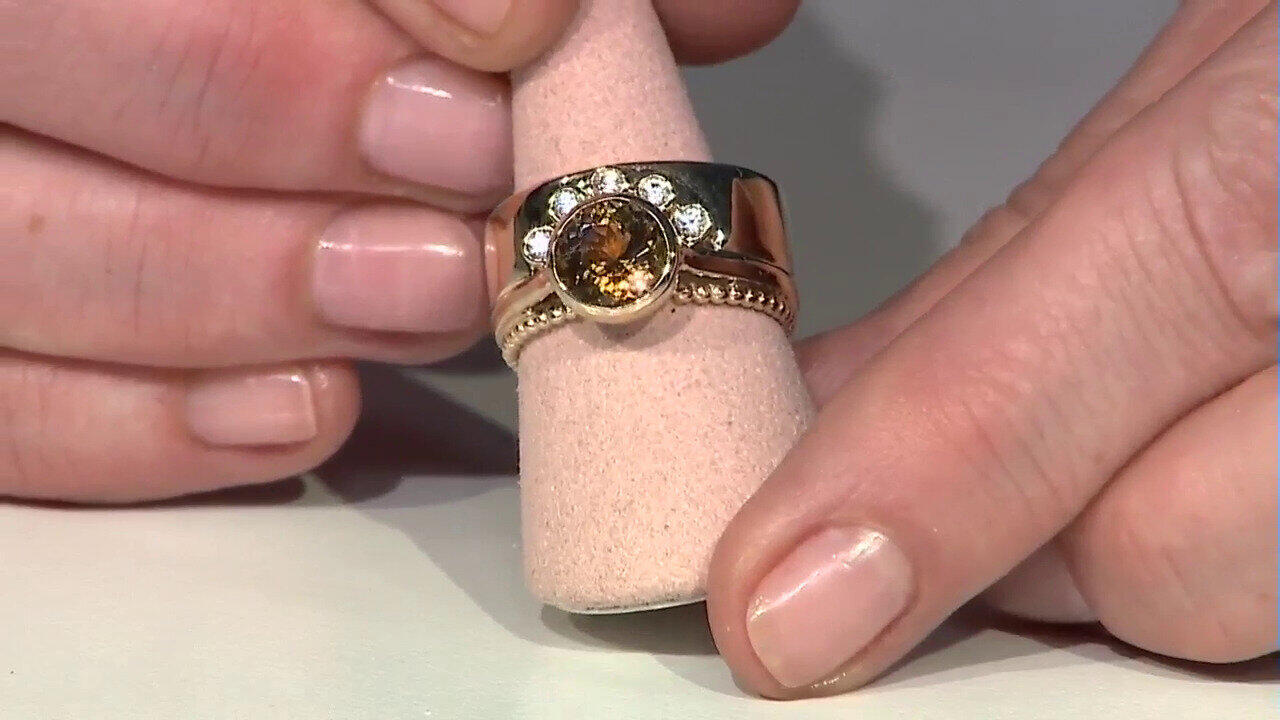 Video Anello in oro con Tanzanite Gialla (non riscaldata) (Adela Gold)