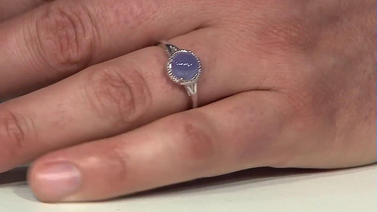 Video Zilveren ring met een tanzaniet