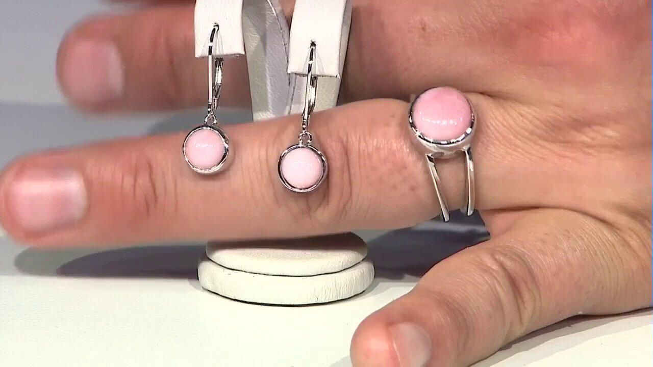 Video Anillo en plata con Ópalo rosa