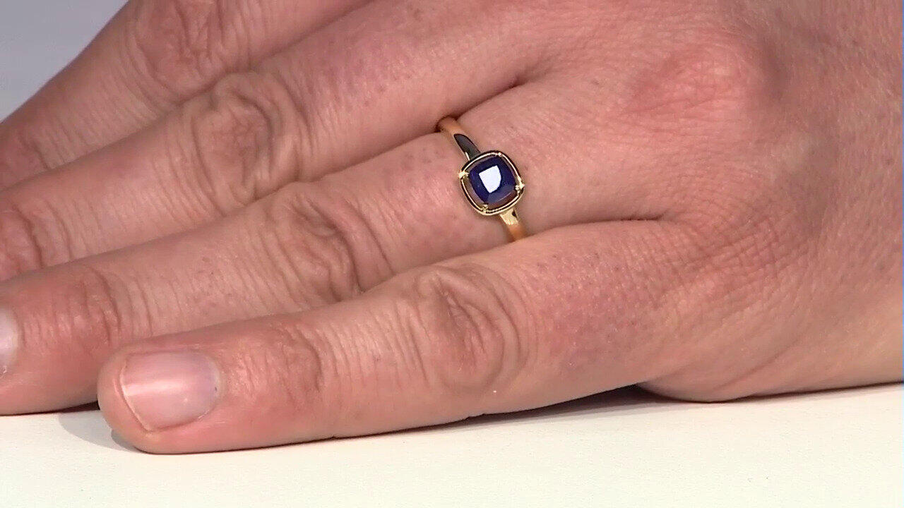 Video Bague en argent et Saphir bleu de Madagascar