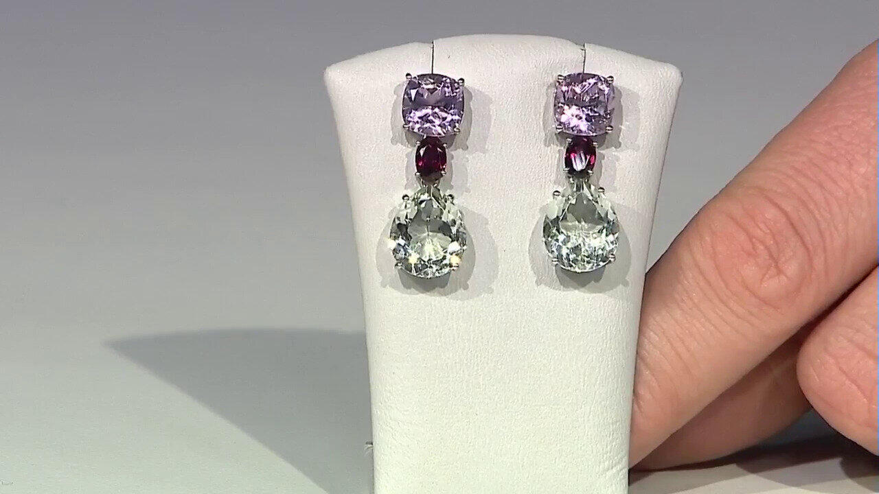 Video Pendientes en plata con Amatista verde