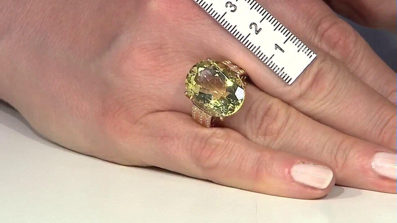 Video Anillo en plata con Quarzo limón