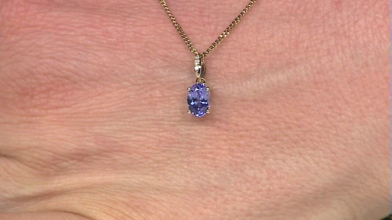 Video Pendentif en or et Tanzanite