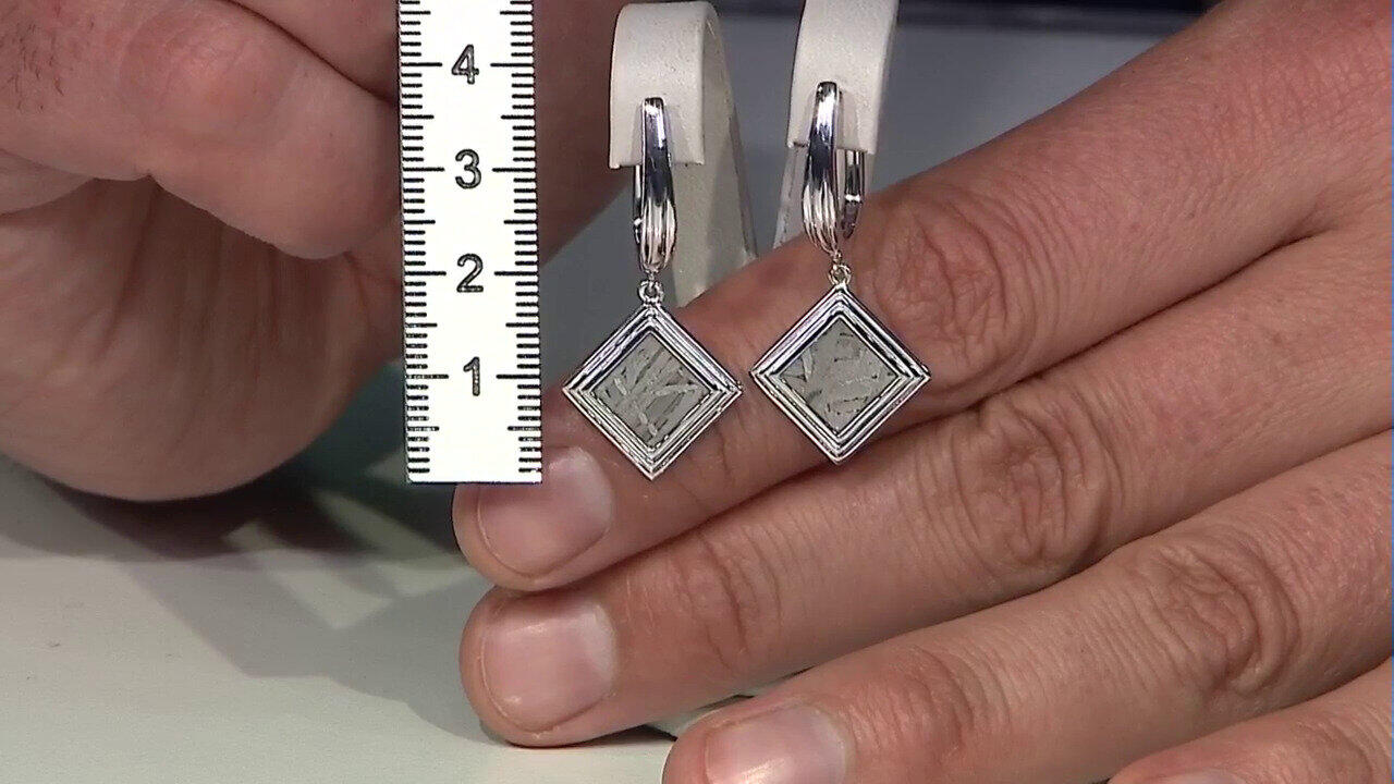 Video Pendientes en plata con Meteorito Aletai