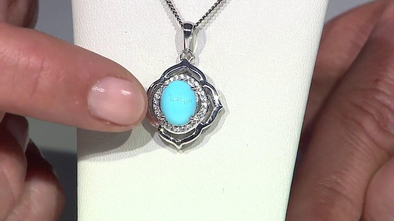 Video Pendentif en argent et Turquoise Sleeping Beauty