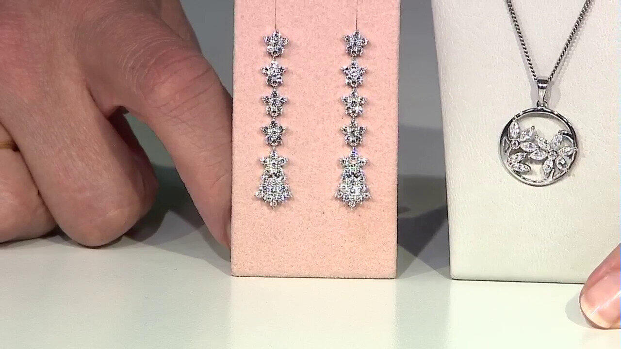 Video Pendientes en plata con Zircón
