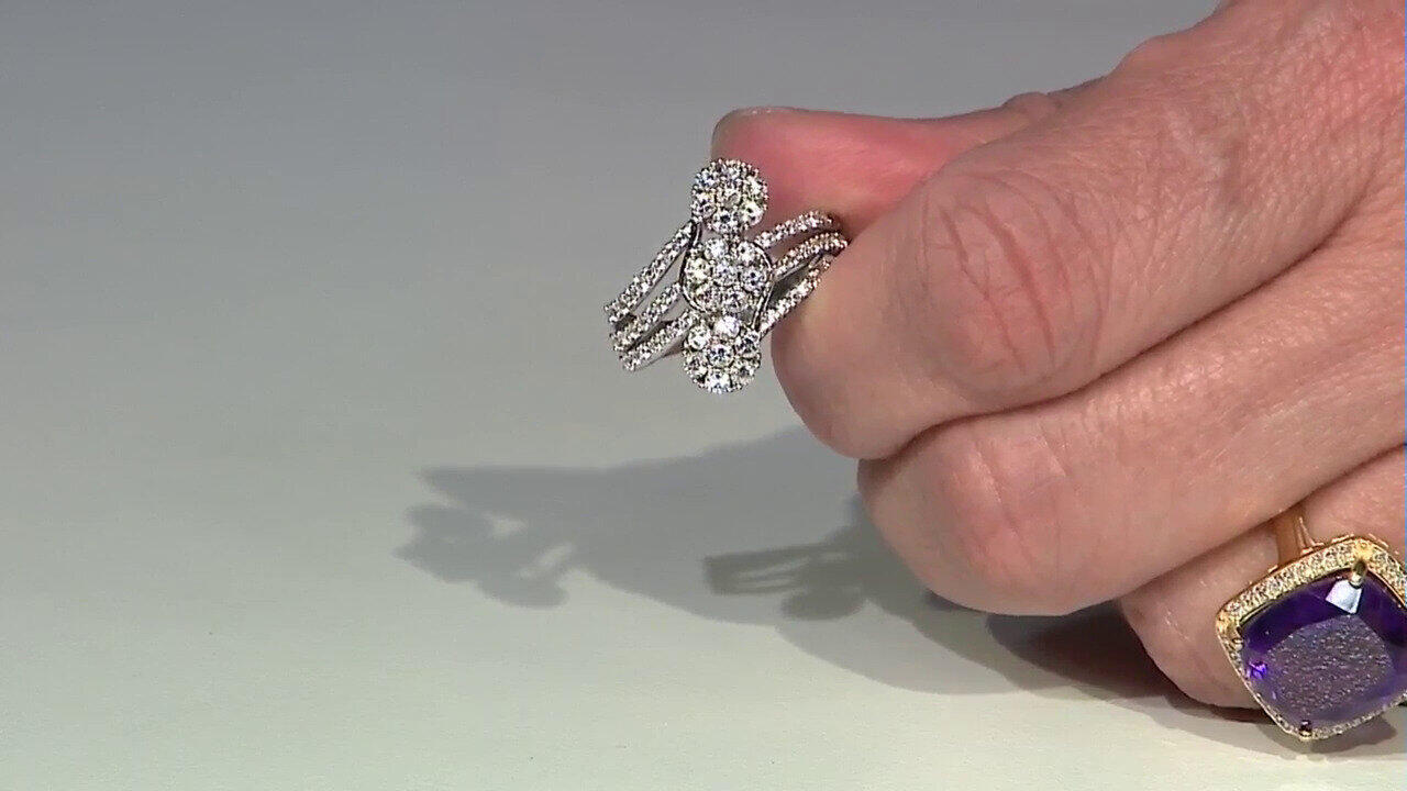 Video Zilveren ring met zirkonen