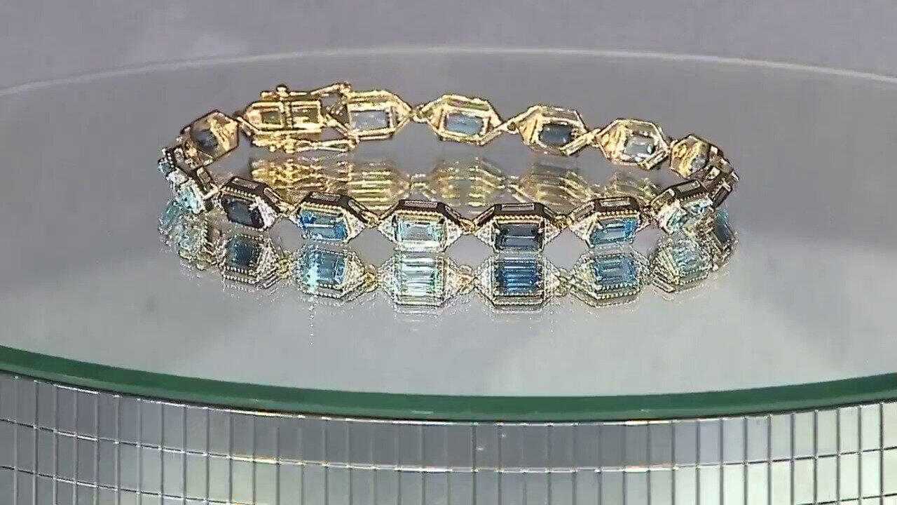 Video Bracciale in argento con Topazio Blu Cielo