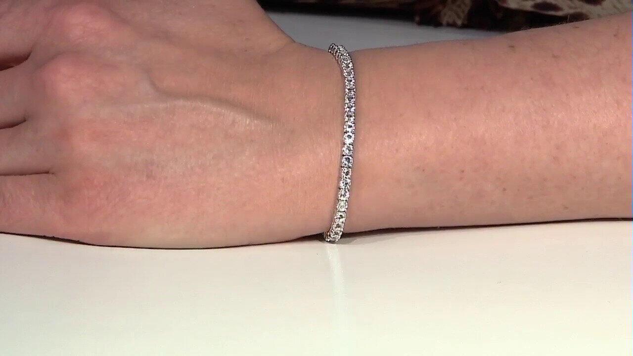 Video White Topaz Silver Bracelet