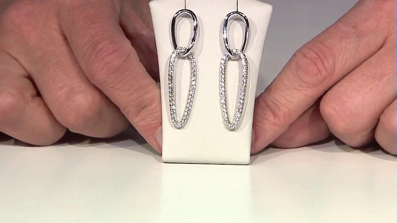 Video Pendientes en plata con Zircón