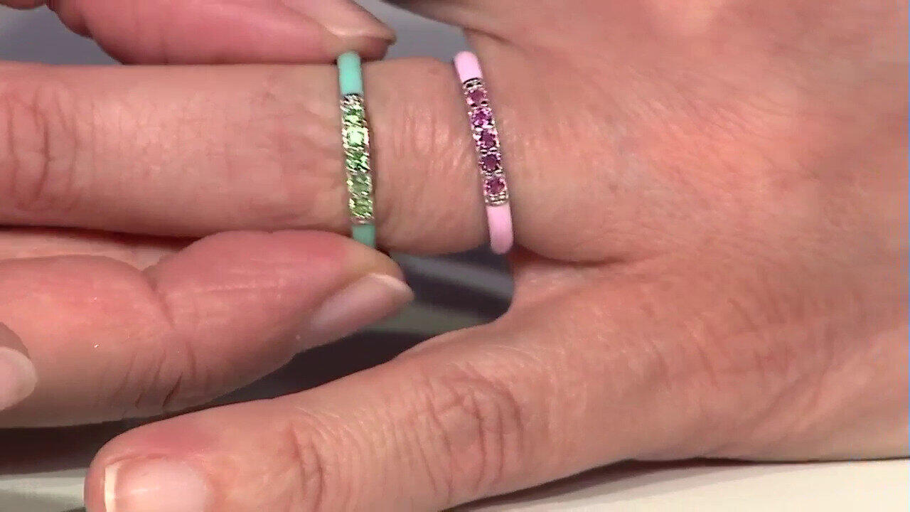 Video Anillo en plata con Turmalina rosa