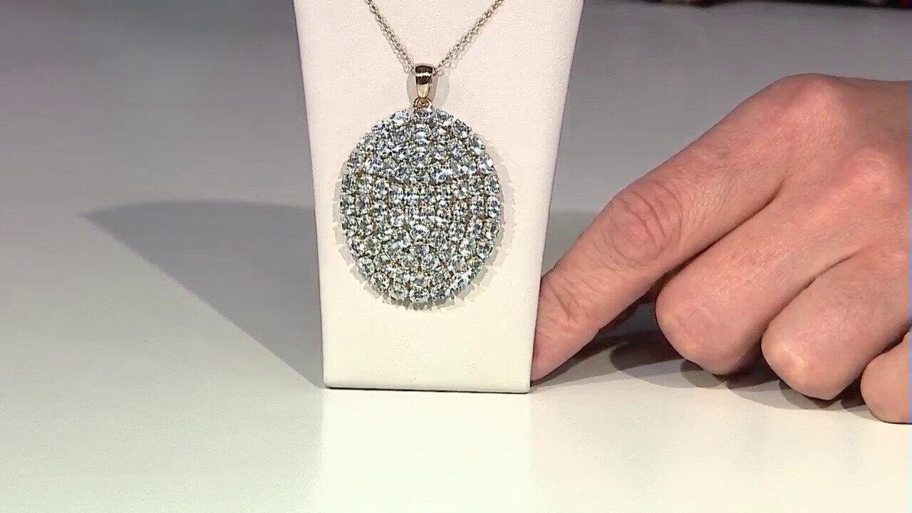 Video Collier en argent et Topaze bleu ciel