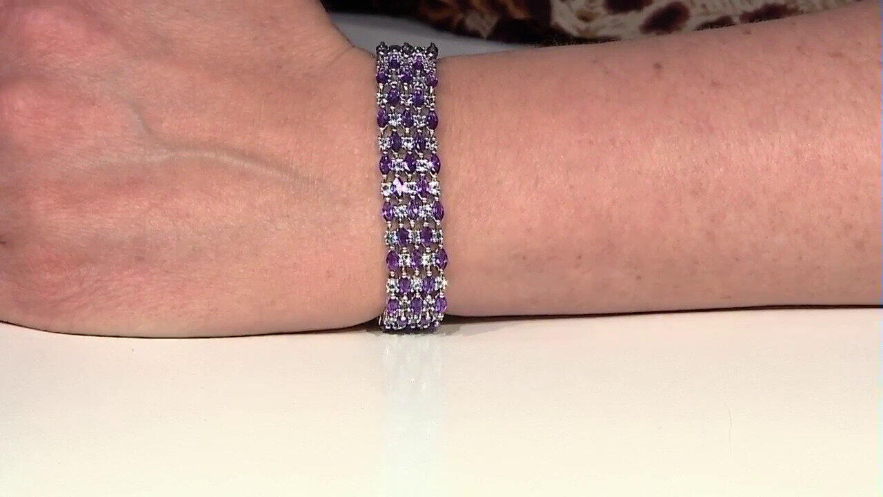 Video Sambia-Amethyst-Silberarmband