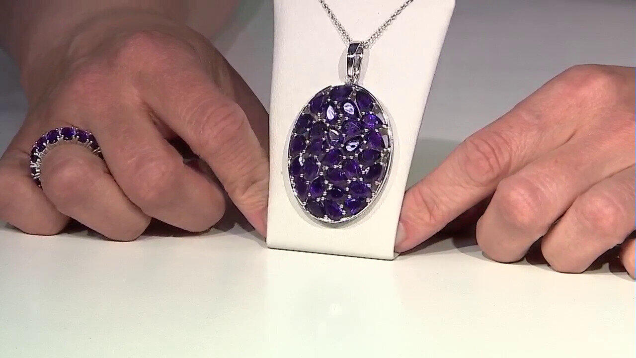 Video Collier en argent et Améthyste de Zambie